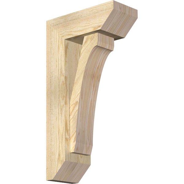 Ekena Millwork Legacy Slat Rough Sawn Bracket w/ Offset Brace, Douglas Fir, 6"W x 14"D x 26"H BKT0604X14X26LEC06RDF - main